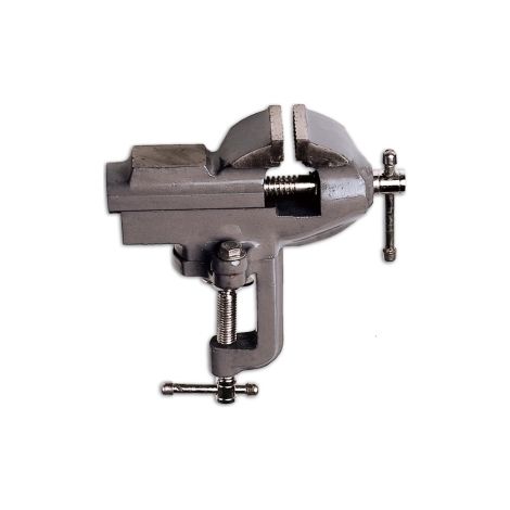 Morsa a galletto in ghisa base fissa con incudine 60mm
