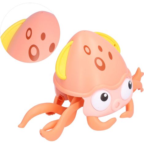Bébé pieuvre mécanique jouet en plastique flottant jouet de plage amphibie rose (1/5)