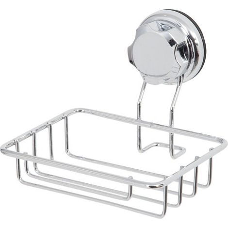 COMPACTOR - Porte savon ou éponge à ventouse métal chromé (1/9)