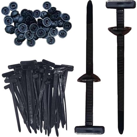 50 Pièces Cable Tie Buckle, Serre-Câbles, Attache-Câbles-Schnalle, Nylon-Serre-Câbles, Plastique-Serre-Câbles, Universel, Autobloquant, Polyvalent, Pour Réparation Automobile, Usage Quotidien (1/5)