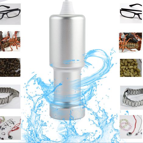 Ortviai Nettoyeur ultrasonique portable pour lunettes, bijoux et fruits – 50 kHz, cuve en aluminium, 70 W (1/3)
