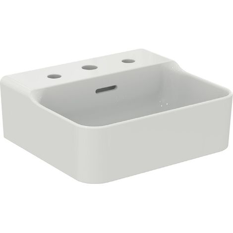 Lavamani CONCA 400x350x165mm bianco 3 fori rubinetteria, con troppopieno IDEAL STANDARD (1/2)