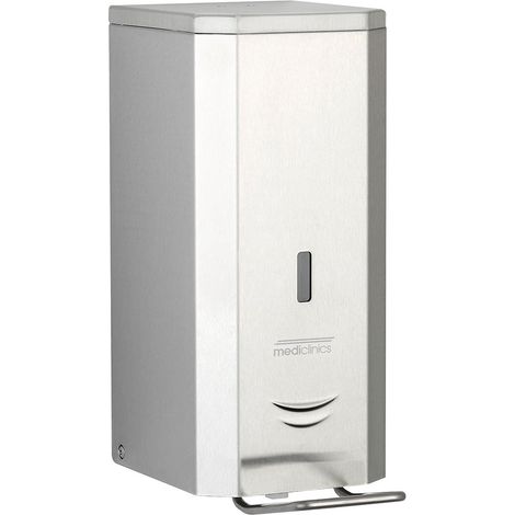 MEDICLINICS DJP0034CS Dispensador de Jabón Líquido de Palanca de Acero Inox AISI 304 1 5L Acabado Satinado - ref: DJP0034CS