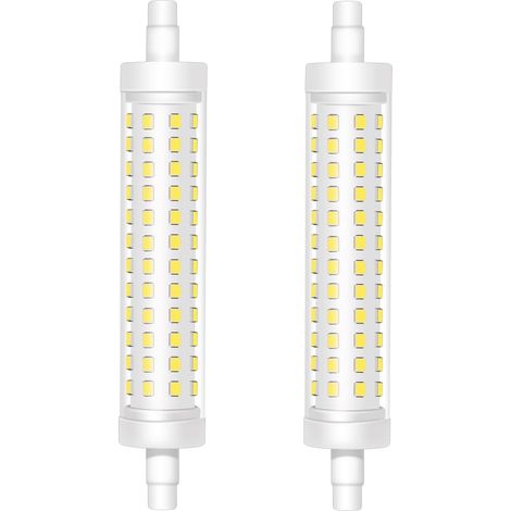 R7s 118mm LED Bulb, Cool White 6000K 12W R7s LED Double End Linear Lamp Replaces 120W J118 Halogen Lamp, 1500LM, AC 220V-240V, Non-Dimmable, Pack of 2
