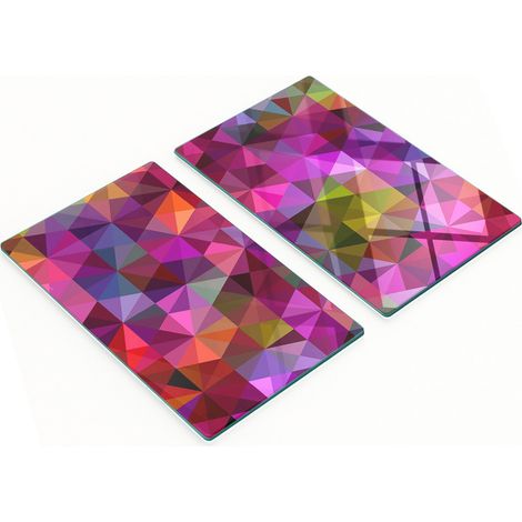 Tablas de cortar de cristal para cocina con estampado abstracto de olas, 2 x 30 x 52 cm.