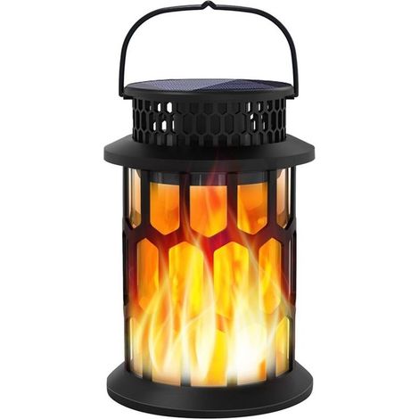 Lanterne solaire d'extérieur étanche ZVD - Lampe suspendue à énergie solaire avec flamme vacillante - Éclairdécoratif sans fil (1/5)