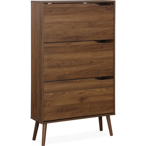 sweeek - Schuhschrank Holzdekor 3 Klapptüren (1/5)
