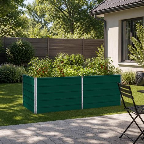 vidaXL Letto rialzato da giardino Verde 160 x 80 x 55 cm