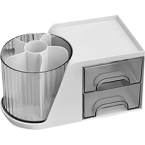 Organisateur de tiroir à stylos, boîte à stylos pour tiroir de bureau, porte-documents, porte-documents-23.50X12.50X12.00CM-White