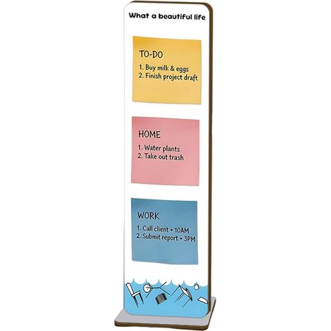 Porte-notes autocollantes pour moniteur, organisateur de bureau positif de Tableau mémo décoratif de bureau inspirant, pour le travail, l'étude, la chambre à coucher, le salon, l'école, le dortoir, l (1/5)