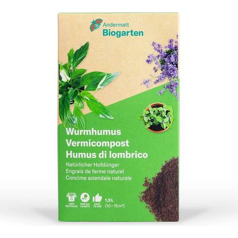 Andermatt Biogarten Wurmhumus Dünger - 1,5 Liter
