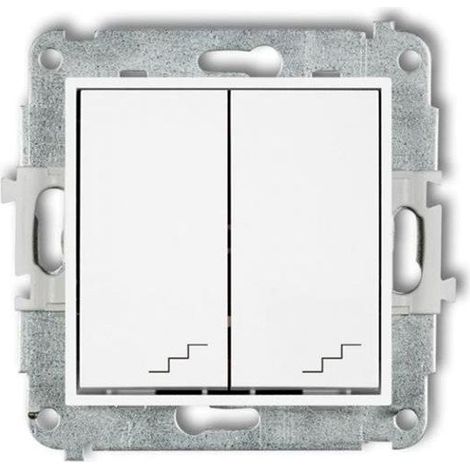 Mini-Doppeltreppenschaltermechanismus, mattweiß, 25MWP-33