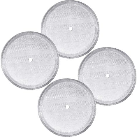 Lot de 4 filtres de rechange pour cafetière à piston 1 L, filtres permanents diamètre 10 cm (1/5)