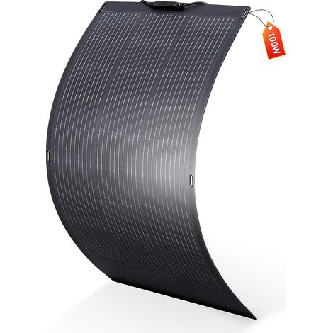 Flexible Solar Panel 100W ETFE Photovoltaic Solar Module, for Roof RV Motorhome Boat Cabin Van Uneven Surfaces ALLPOWERS SF100