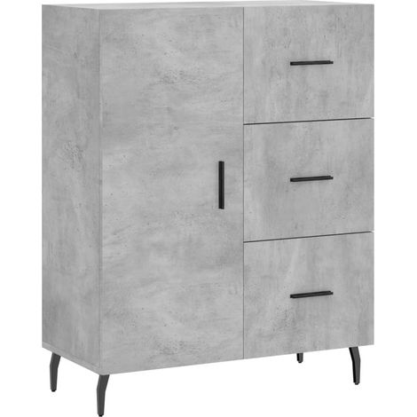 Credenza buffet cassettiera mobile contenitore organizer cucina soggiorno soggiorno 69,5 x 34 x 90 cm derivati del legno grigio 020032036