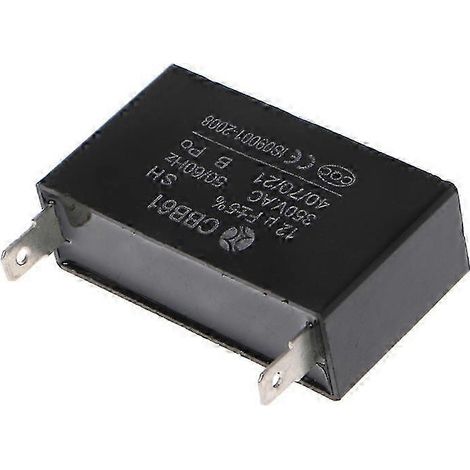 Compatible avec le condensateur de générateur noir CBB61 12uF, 50/60 Hz, 350 V CA, pour moteurs de ventilateurs. (1/5)