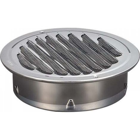Grille de ventilation ronde en acier inoxydable Grille de ventilation en métal de 100 mm Grille (1/5)