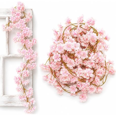 4 Guirlandes de Fleurs de Cerisier Artificielles 1,8 m, 135 Fleurs Chacune (1/5)