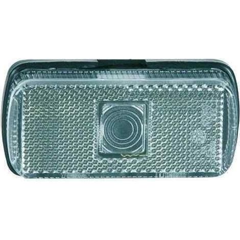Imline – Feu de position blanc 12V pour remorque – Largeur 96mm – Hauteur 47mm – Épaisseur 25mm – Ampoule C5W non fournie