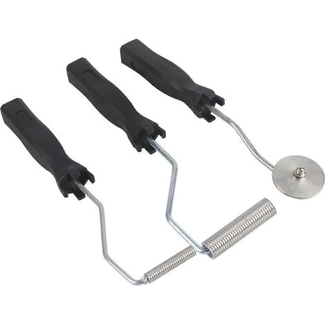 3-delige set luchtbellenverwijderaars, rollers en spatels, gemaakt van aluminiumlegering en glasvezel, geschikt voor mallen, hars en composiet. (1/5)
