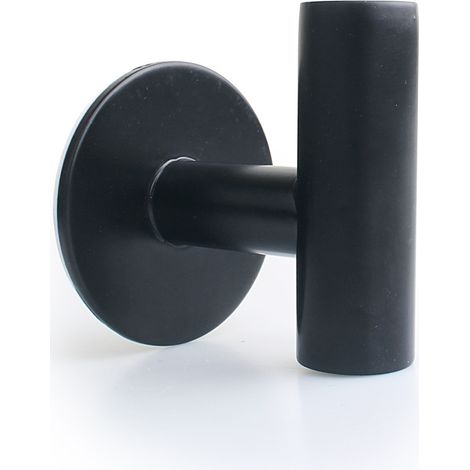Crochet mural pour peignoir de salle de bain, crochet pour serviette de bain, couleur or brossé, pour cuisine ou garage (lot de 2), acier inoxydable 0,8 mm, noir. (1/5)