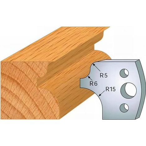 Jeu de 2 Fers Profilés Acier HT 40 x 4 mm - N°011 Talon et 1/4 de rond - Outil de menuiserie - Diamwood