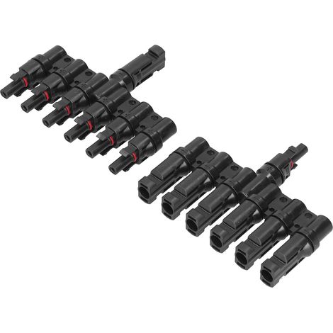 bis 6 Abzweigverbinder, 6-facher Solarmodul-Abzweigverbinder, wasserdichter Stecker/Buchse-Kabelverbinder (1/5)
