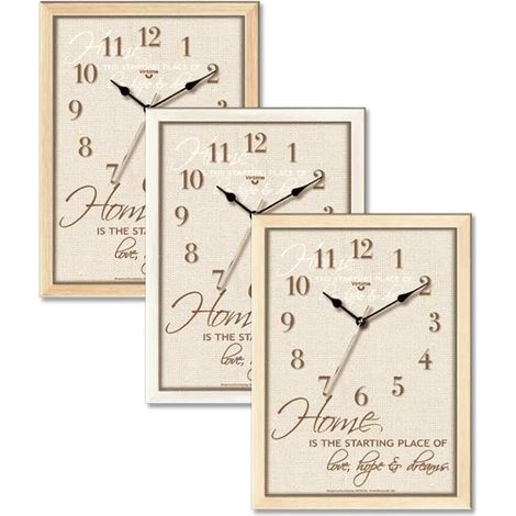 Orologio da Parete in legno rettangolare 27 x 37 cm 3 Colori (1/2)