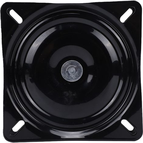 Plateau pivotant robuste de rechange pour tabouret de bar, mécanisme carré à 360 degrés pour siège de fauteuil, avec roulement à billes solide, noir, 15 cm (6 po). (1/5)