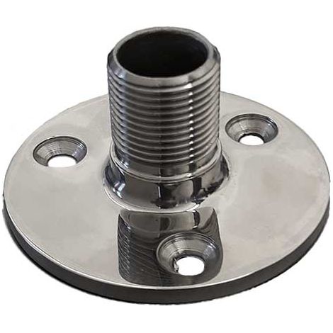 Poynting Support Marin Plat en Acier Inoxydable 316 avec Filetage Standard 1"