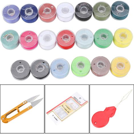 Trousse de Couture de Voyage Compacte avec Accessoires Complets - Ciseaux, Mètre, Fil et Aiguilles