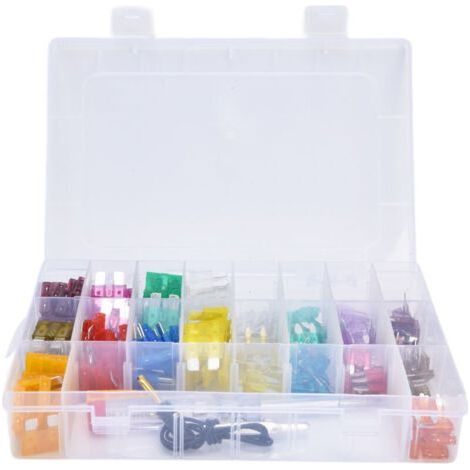 180 Pièces Fusibles Lame Auto Alliage Aluminium Kit avec Testeur Circuit 5‑40A pour Voiture (1/5)