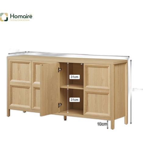 Kommode, Eiche, in Beige 160 x 40 x 80 cm HOMAIRE (1/5)
