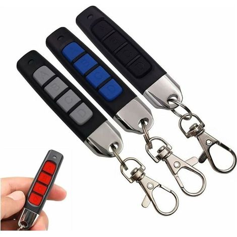 Duplicateur télécommande 4-en-1, lot de 3, 433 MHz, universel pour garage, portail, porte-clés (1/5)
