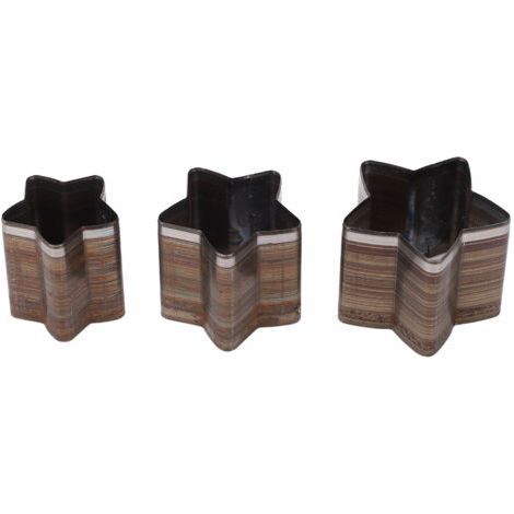 Ensemble de matrices de découpe du cuir, 3 pièces, Kit de moules de poinçonnage en acier allié incisif en forme d'étoile à 5 branches-Muntra