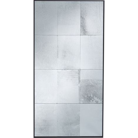 Espejo de pared de estilo industrial con efecto vintage y antiguo decorativo de vidrio negro Calmont (1/5)