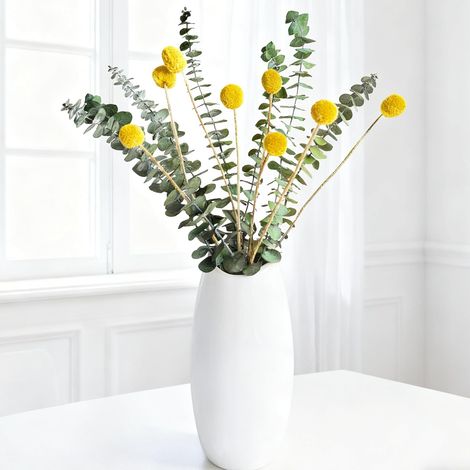 Décoration d'eucalyptus séché, Boules de Fleurs Naturelles séchées, décoration bohème pour Salon, Maison, Mariage, vases, décoration de Table (1/5)
