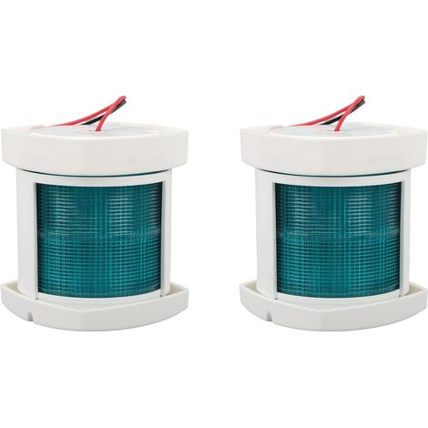 2 pièces feu de Navigation 4 pouces Port tribord côté étanche lampe de signalisation pour bateau marin Yacht 12V vert (1/5)
