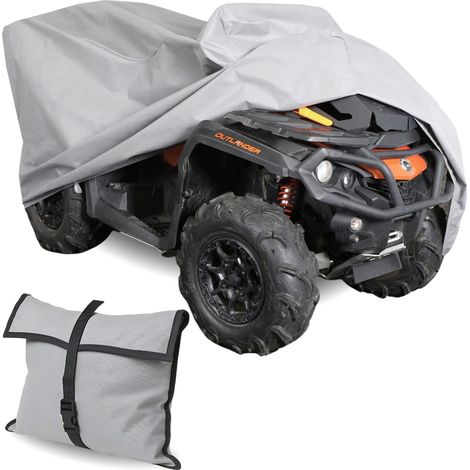 Telo copribagagliaio Quad con bauletto XL 225-250, protezione UV, grigio classico (1/5)