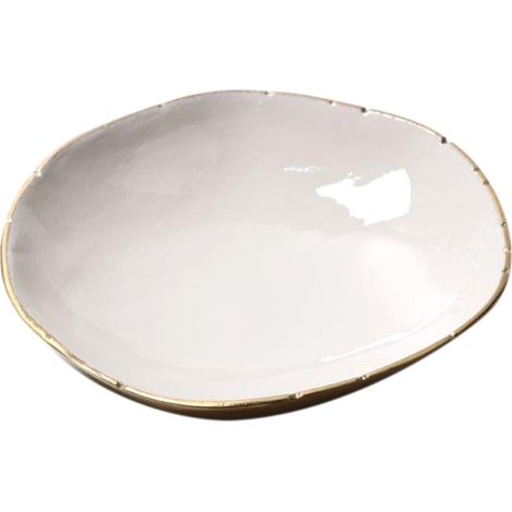 Piccola ciotola in alluminio bianco per una decorazione moderna ed elegante