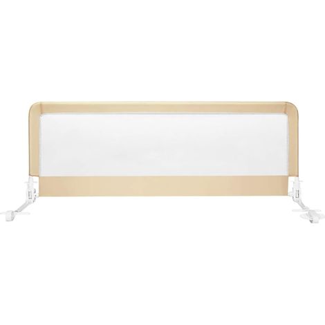 Sponda per Letto Barriera Letto Bimbi, Paracolpi Altezza Regolabile, Barriera di Sicurezza Protezione Letto, Traspirante e Pieghevole,150 x 55 cm (Beige) (1/5)
