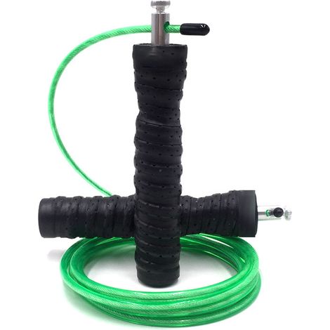 Corde À Sauter - Roulements À Billes En Acier - Poignées Antidérapantes Réglables Sans Outil - Pour Crossfit Mma Boxe Fitness - 1 Pièce (1/5)