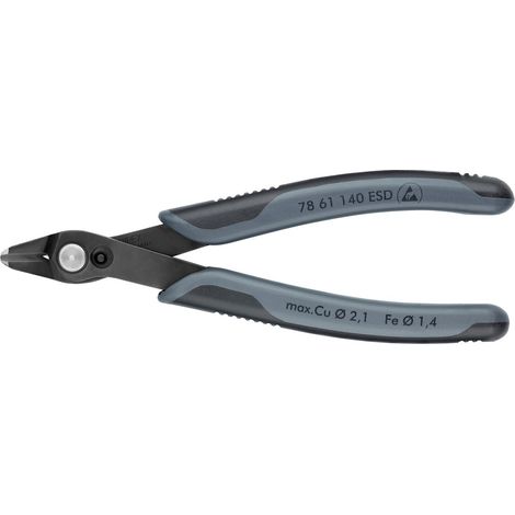 KNIPEX 78 61 140 ESDSB Electronic Super Knips® XL ESD mit Mehrkomponenten-Hüllen brüniert 140 mm