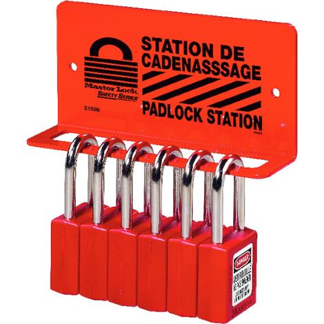 Support cadenas de consignation S1506 pour 6 à 8 cadenas - MASTER LOCK