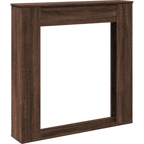 Cadre de cheminée chêne marron 100x20x100 cm bois d'ingénierie