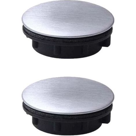 2pcs évier Ruban Trou Couvercle en Acier Inoxydable Robinet Trou Couvercle évier Trou Plaque Bouchon Bouchon obturateur pour Salle de Bain Cuisine (Trou d'installation pour 1.2-1.6in/31-40mm)… (1/4)