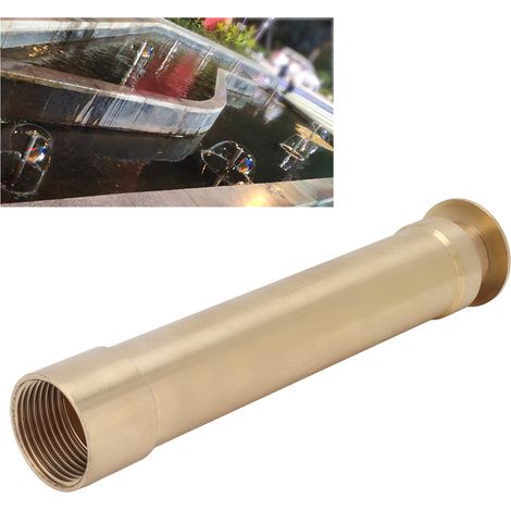Boquilla de fuente de cobre G1 DN25 con protector antisalpicaduras tipo hongo y conexión hembra para jardín y estanque – cabezal rociador telescópico (1/5)