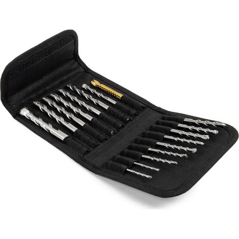 Drill Bit Set Wolf 17pc TCT TiN Coated 1/4" Hex Shank 3-12mm 10 Year Warranty
