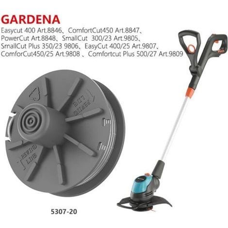 pair Bobine de fil de coupe Pour Gardena 5307-20,Adapté pour coupe-bordures GARDENA EasyCut 400, ComfortCut 450 et PowerCut 500