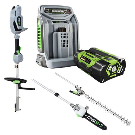 EGO MHCC1002E Multi-Tool Antriebseinheit + Hochentaster + Heckenschere Kit (1/5)